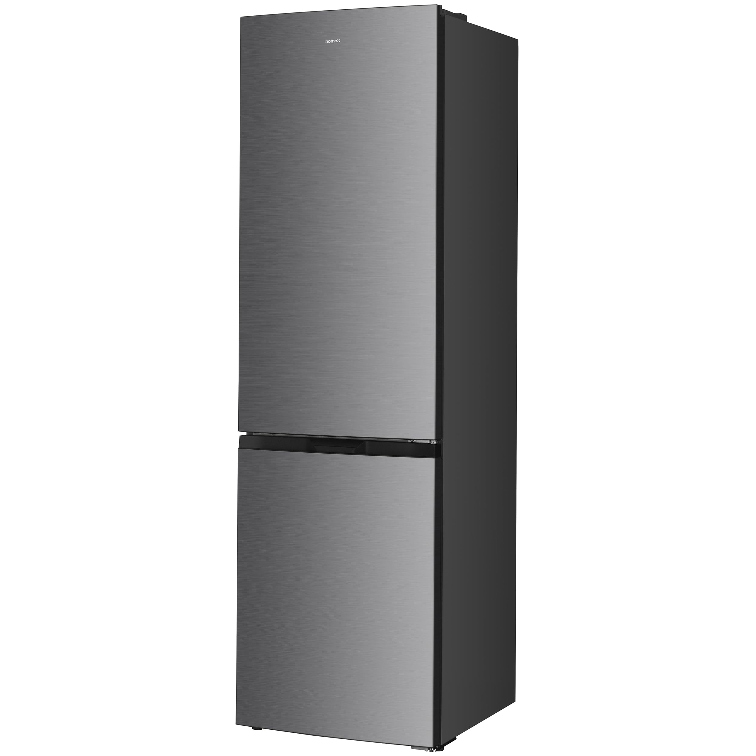 homeX Kühlschrank mit Gefrierfach No Frost, Kühl-Gefrier-Kombination freistehend, groß - 253 Liter, Super-Frost-Funktion, leise Kühlgefrierkombi, EEK C, Kühl Gefrierkombination, silber, CFSN2531C-S