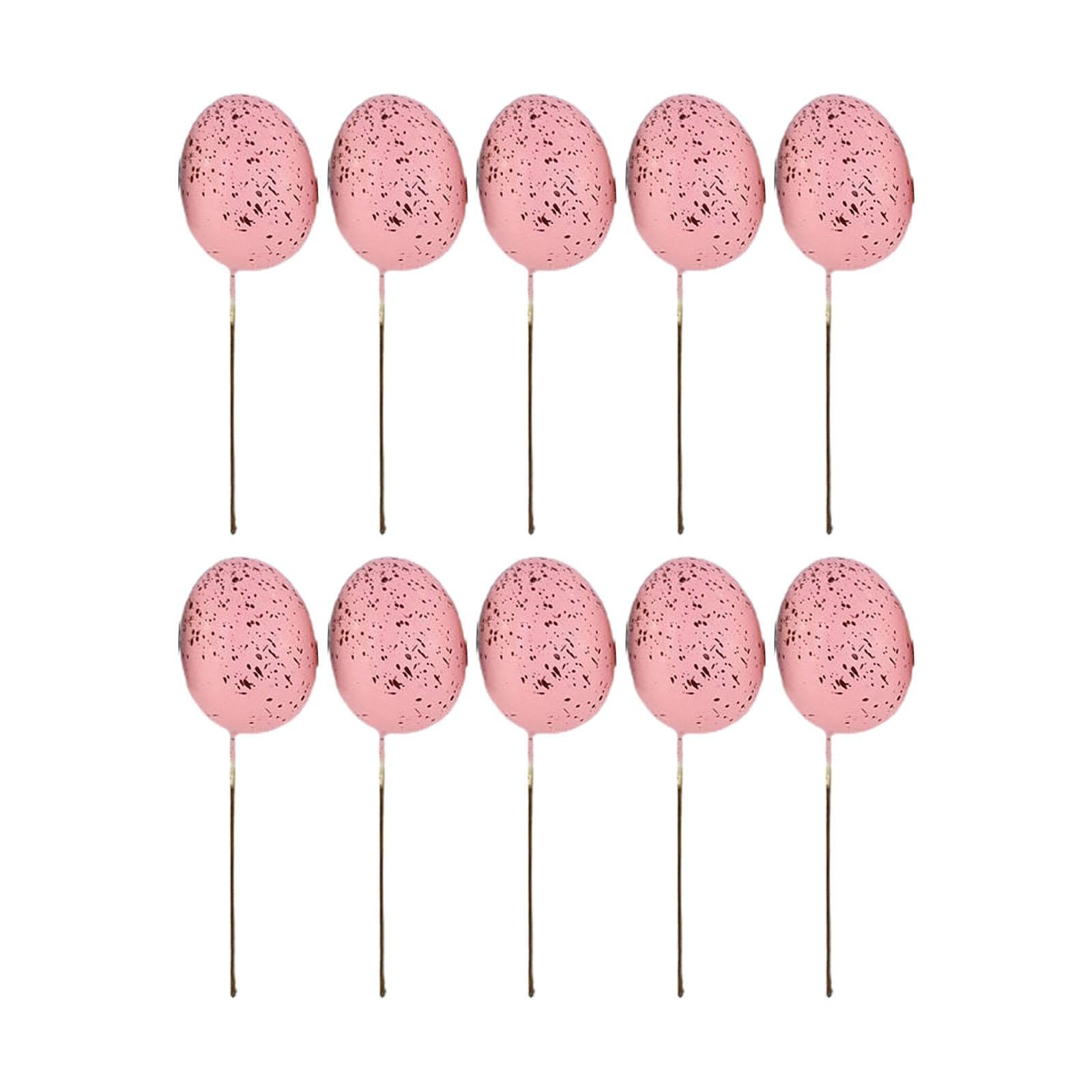 NEWFT 20Pcs Easter Foam Eggs Colorful Ornament Art Crafts Supplies for Kindergarten School Students Ornament