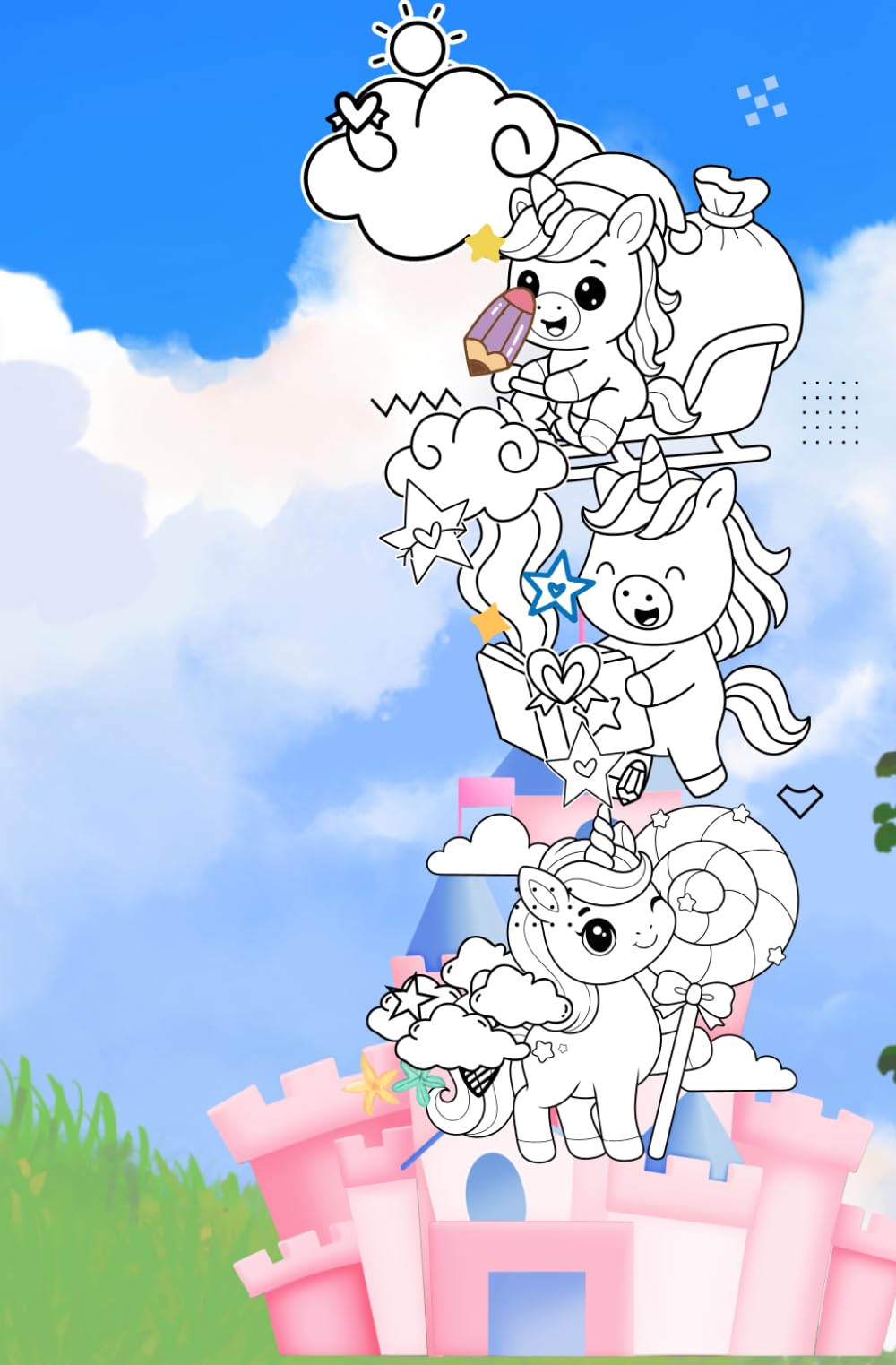 Unicorn Coloring Book for kids Ages 4-6: Fun & Easy Unicorn Magic Coloring Book