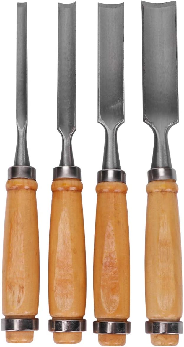 iplusmile 4pcs Wood Chisel Set, HalfRound Chisel Carpenter Carving