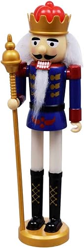 Miniatura 7 de Juego de 6 soldados de cascanueces de plástico de Navidad de 9 pulgadas. Celebra el cascanueces navideño. Cada soldado cascanueces tiene algo