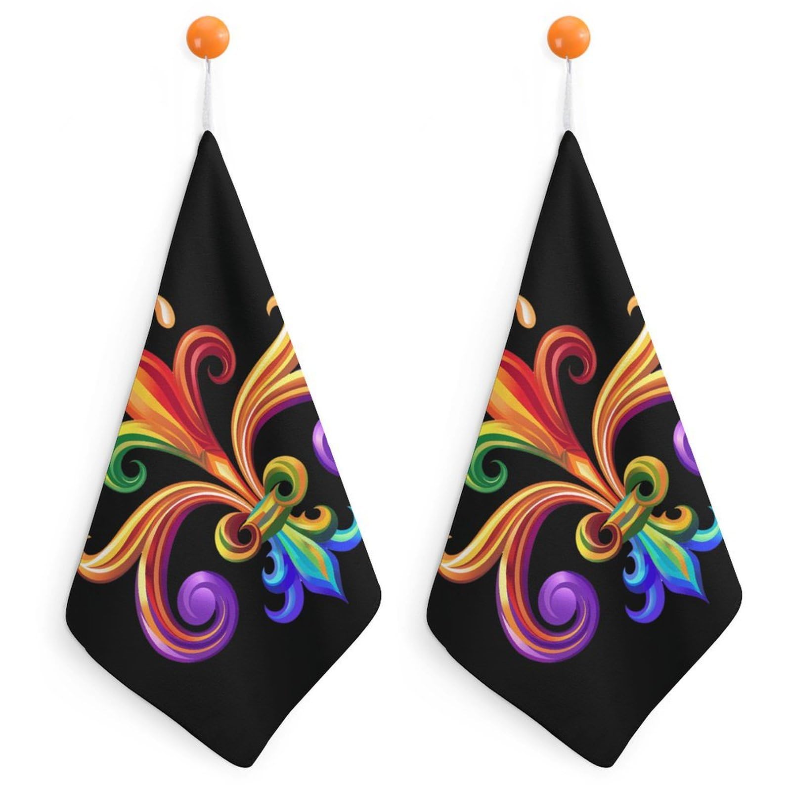 TXFBTRFSA Gay Mardis And Grass LGBT Hand Towels with Hanging Loop Kitchen Towel Handkerchiefs Cleaning Cloths