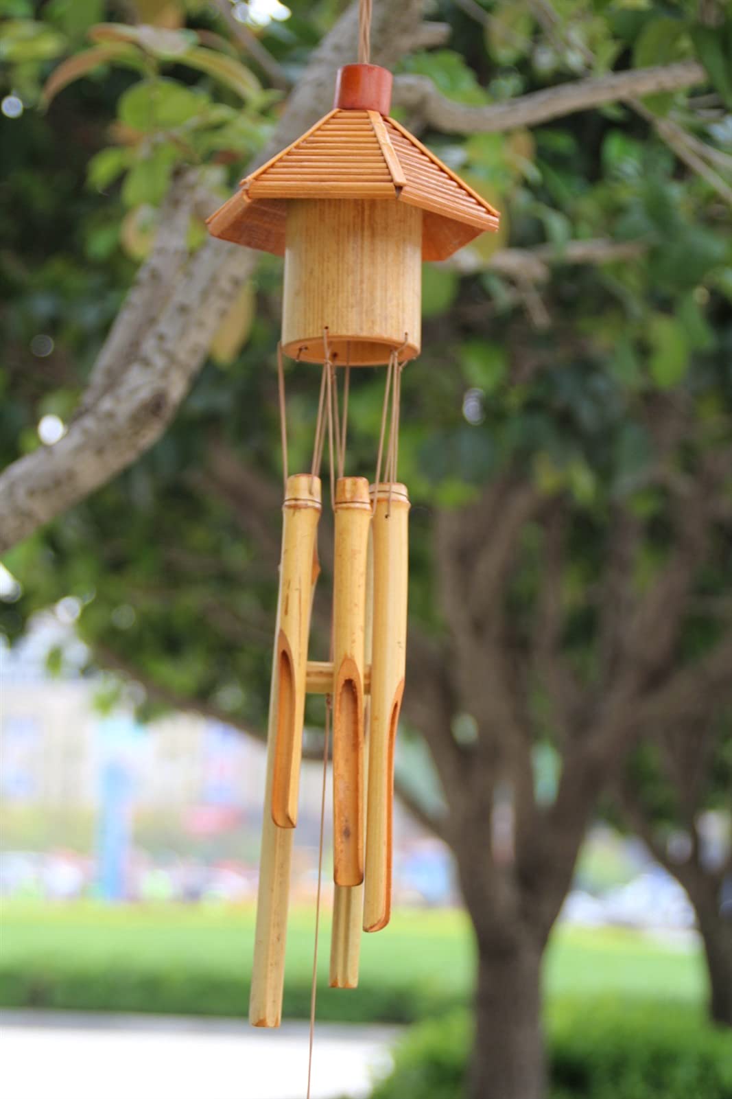 JYDQM Nature Bamboo Turn Chimes à la Main Grande Bell Wind for Maison Garden Type de pavillon intérieur/extérieur (Color : A)
