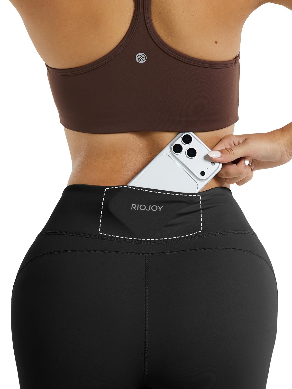 RIOJOY Legging de sport pour femme - Taille haute - Push Up - Opaque - Pour le yoga, le fitness, la gym, l'entraînement
