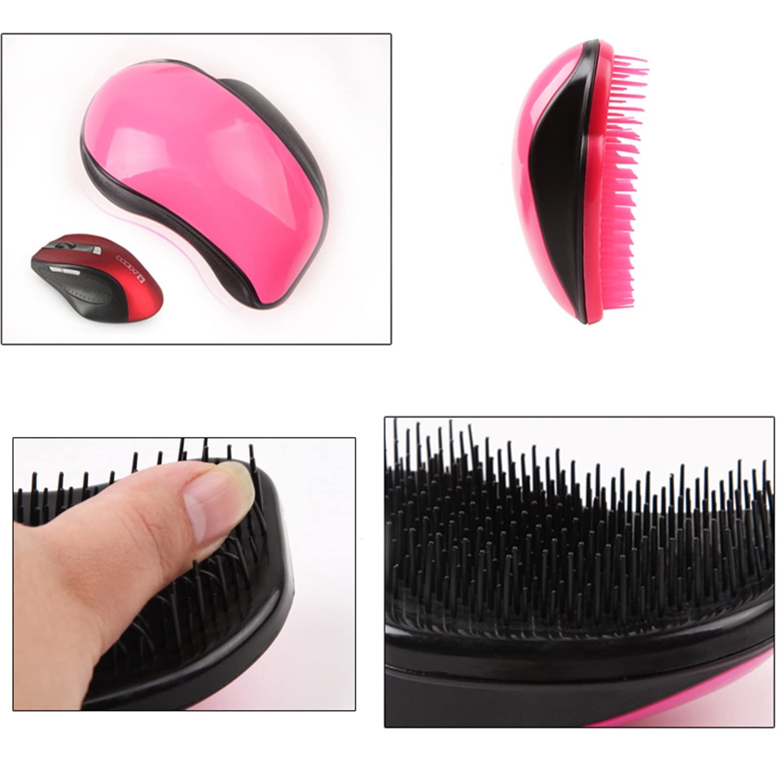DieffematicSZ Grzebień Anti Knot Hairdressing Comb, Plastic Portable Comb, Anti Broken Hair Smoothing Comb