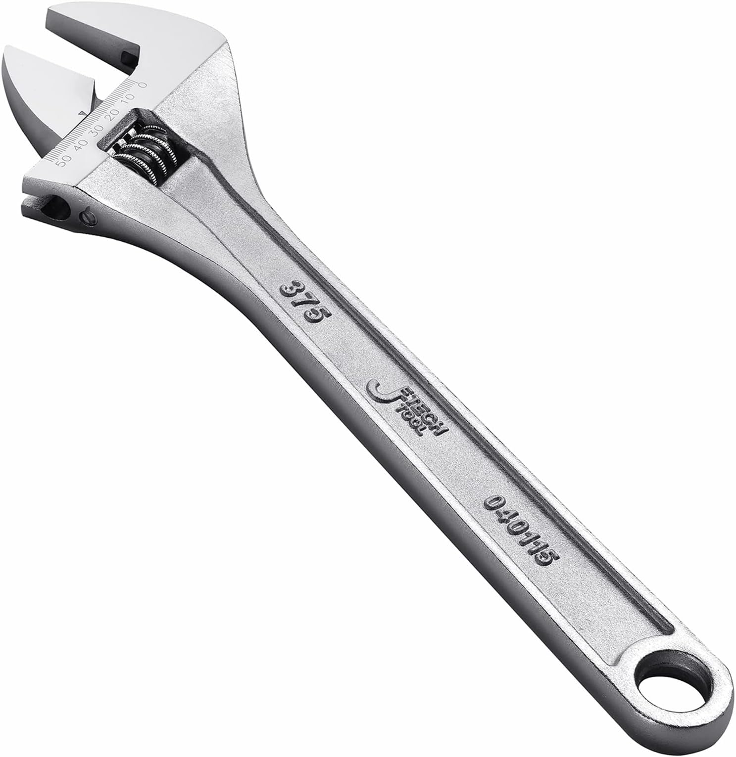 Jetech 15 Inch Adjustable Wrench - Professional 375mm Shifter Spanner with Wide Caliber Opening, Made with Chrome Vanadium Steel, Laser Printed Scale, Ideal for Plumbing & Auto Repair