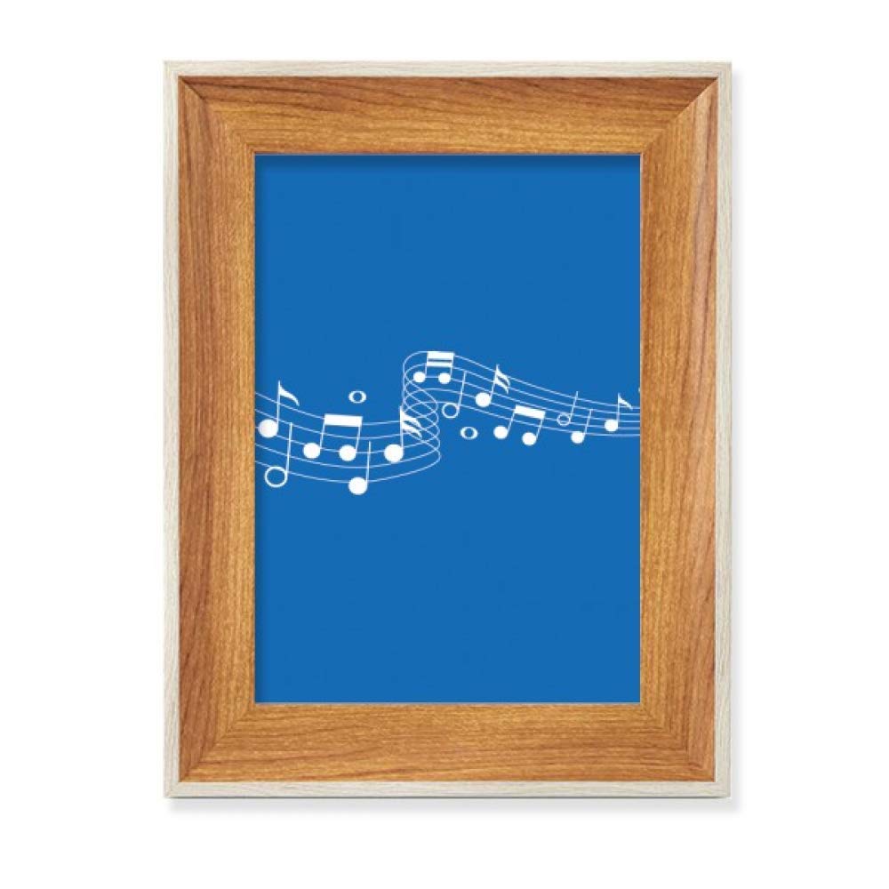Marco de fotos de madera Azul movg Musica de escritorio para pintura y arte