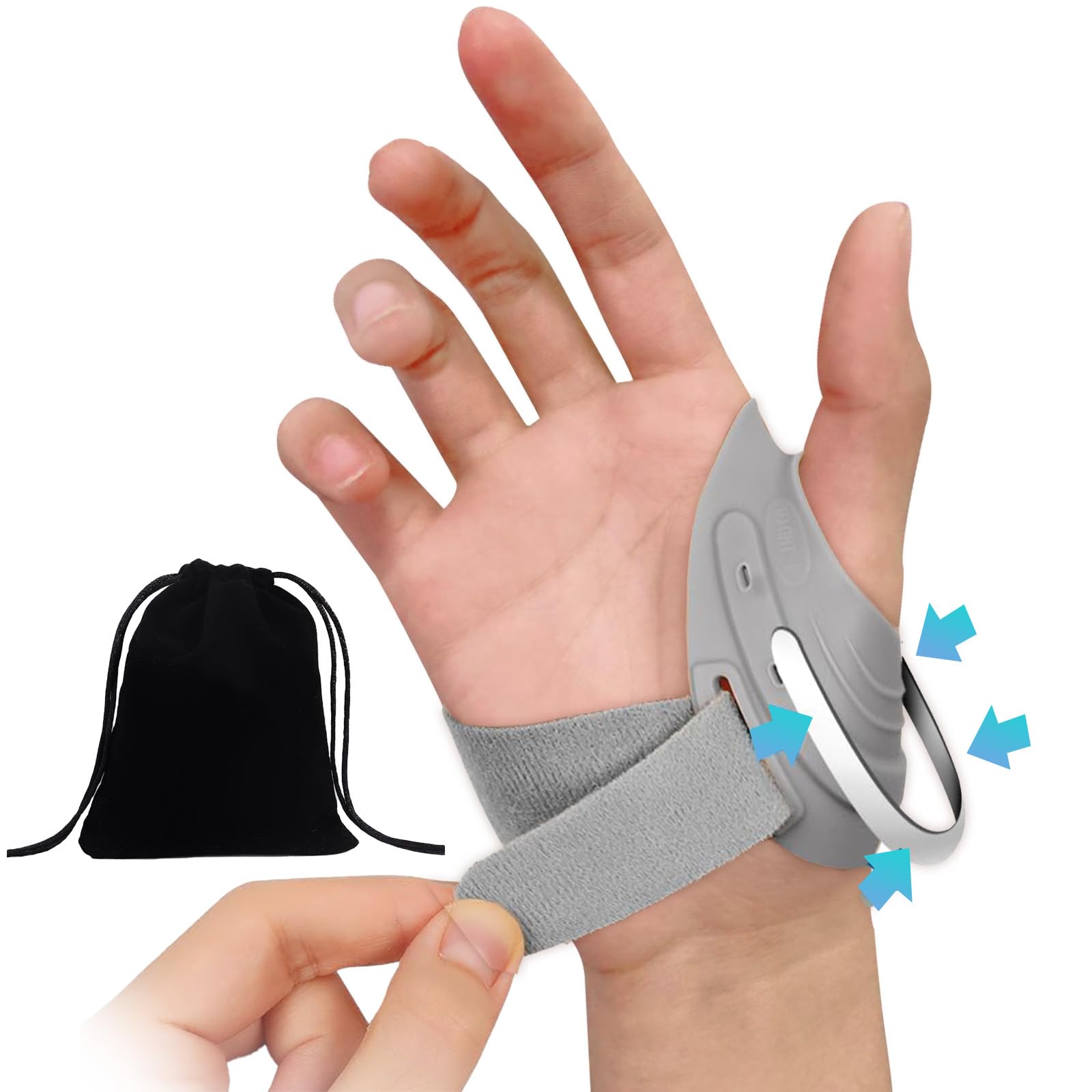 Daumenorthese Für Arthritis & Sehnenscheidenentzündung - Verstellbare Bandage Grau