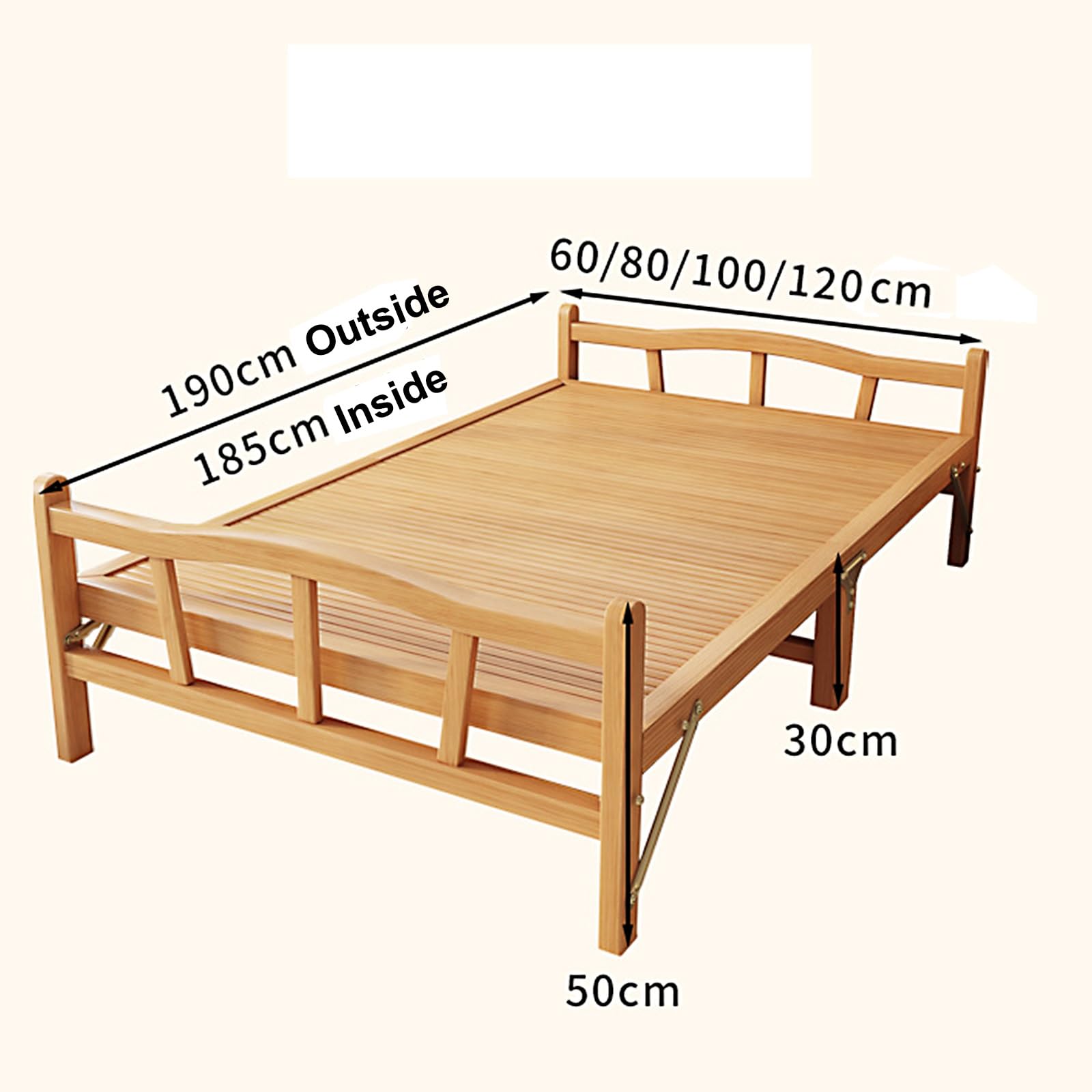 Amazon.com: Portable Foldable Bed Bamboo Folding Bed