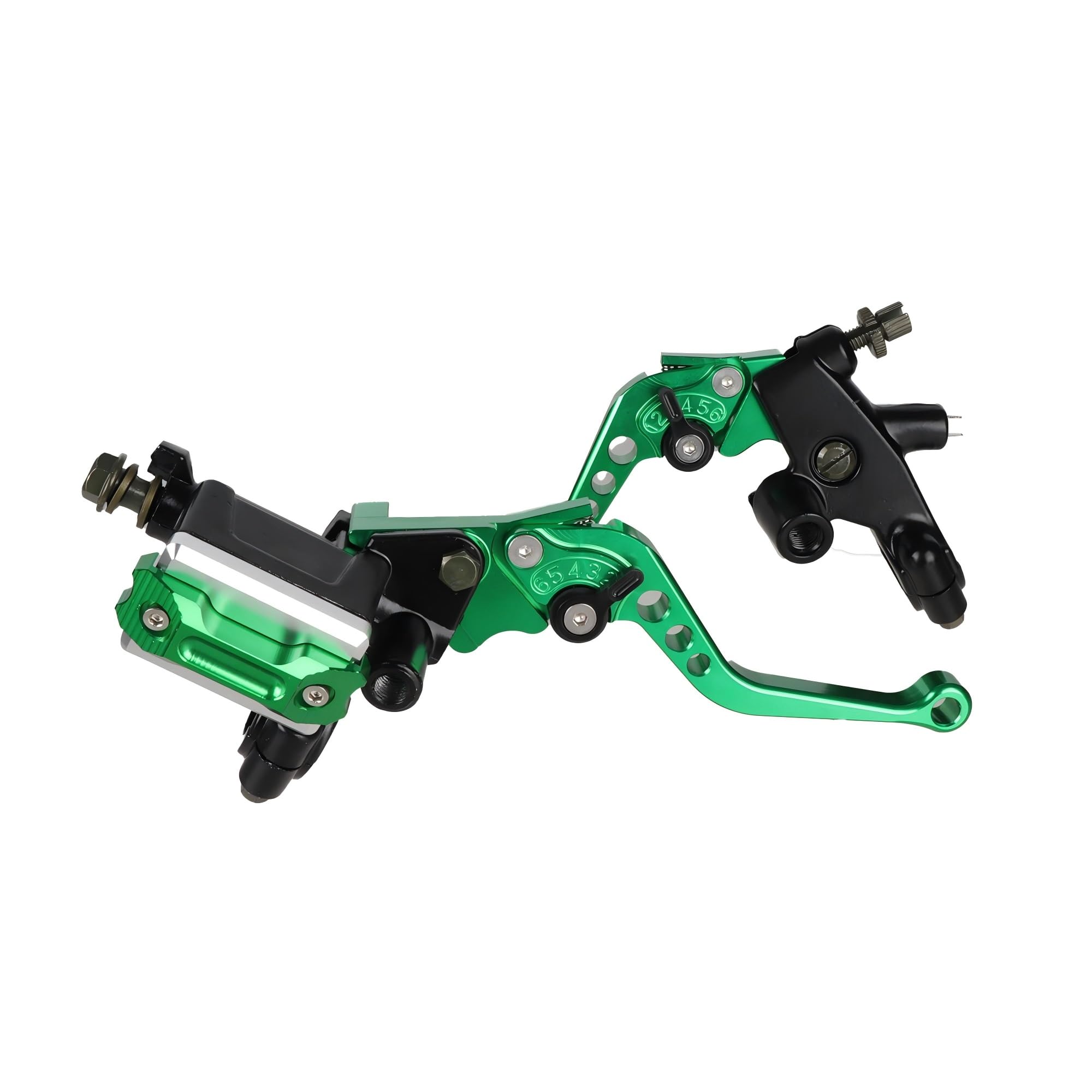 Racing 7/8" 22mm Motorradkupplung Hydraulische Bremspumpe Verstellbarer Trommelbremshebel(Blau)