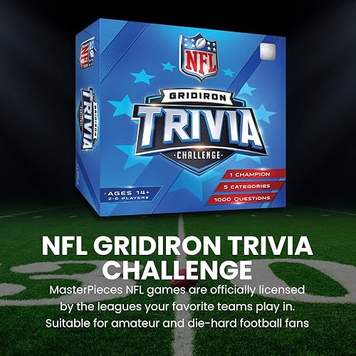 Miniatura 2 de Masterpieces Juego familiar - Desafío de trivia Gridiron de la NFL - Juego oficial para niños y adultos