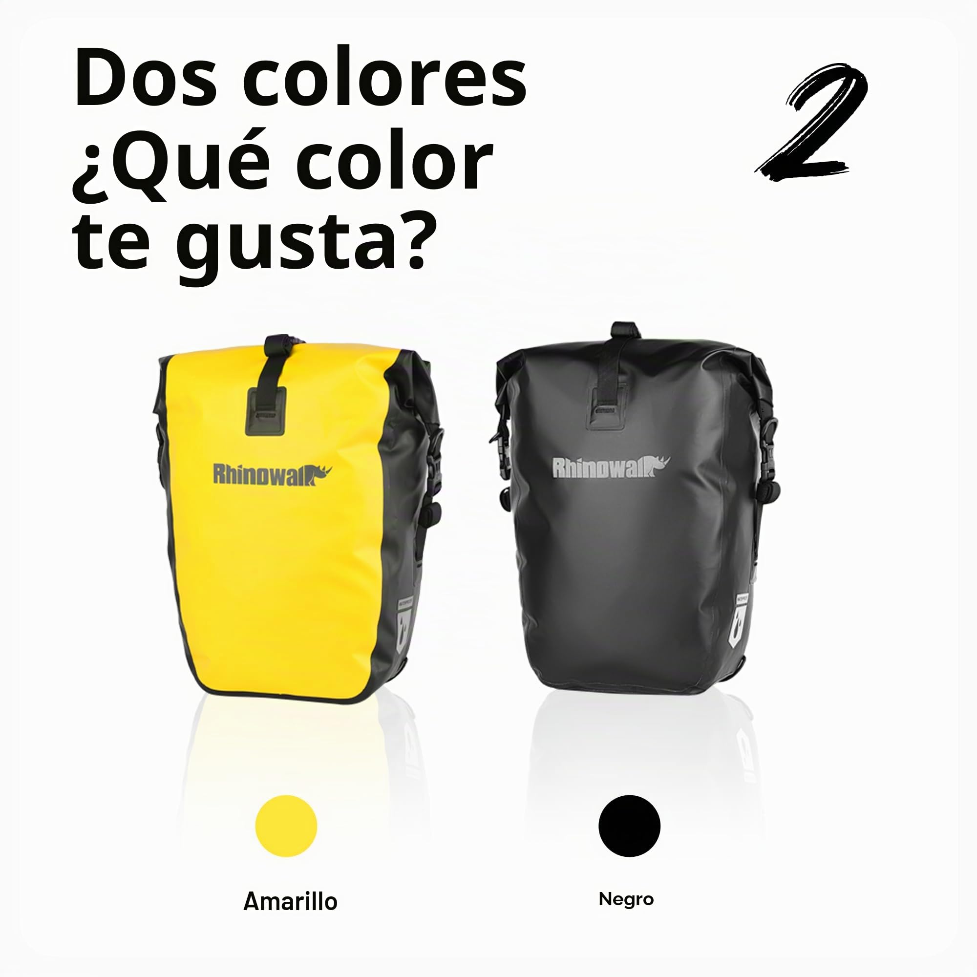 Bolsa de Bicicleta Rhinowalk Bolsa de Alforja de Bicicleta Impermeable de 25L para Portaequipaje de Bicicleta Bolsa de Sillín Bolsa de Hombro Bolsa de Alforja para Laptop Bolsa de Bicicleta Accesorios