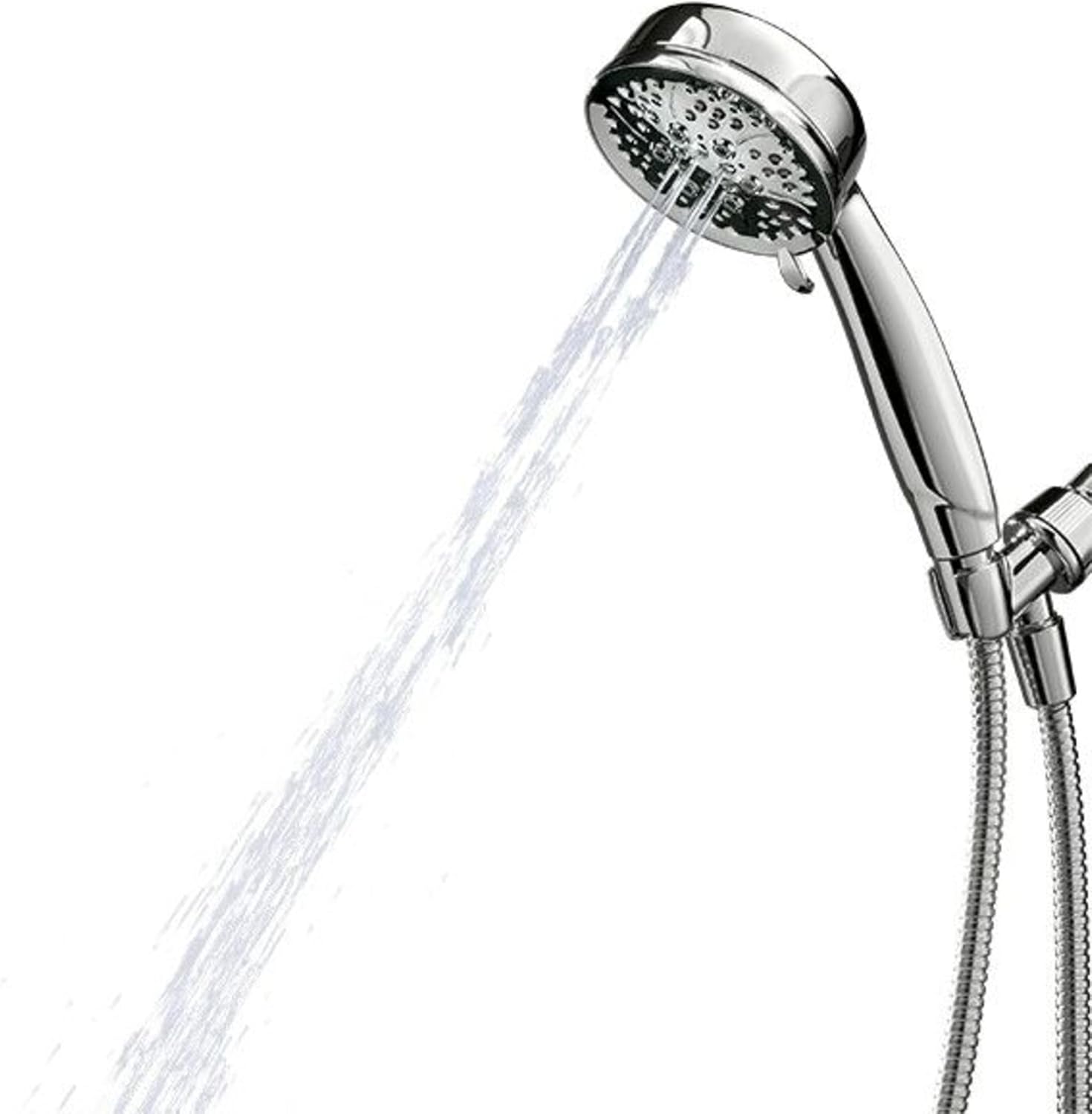 Moen 26015 Caldwell 4.25-Inch 5-Function Handheld Shower with Bracket and Hose, Chrome