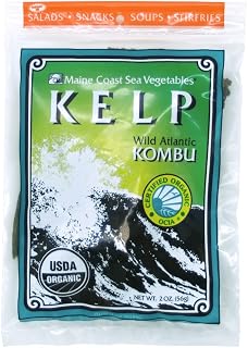 Kelp (Sugar) Whole Leaf 2 oz Bag - Wild Atlantic Kombu - Organic