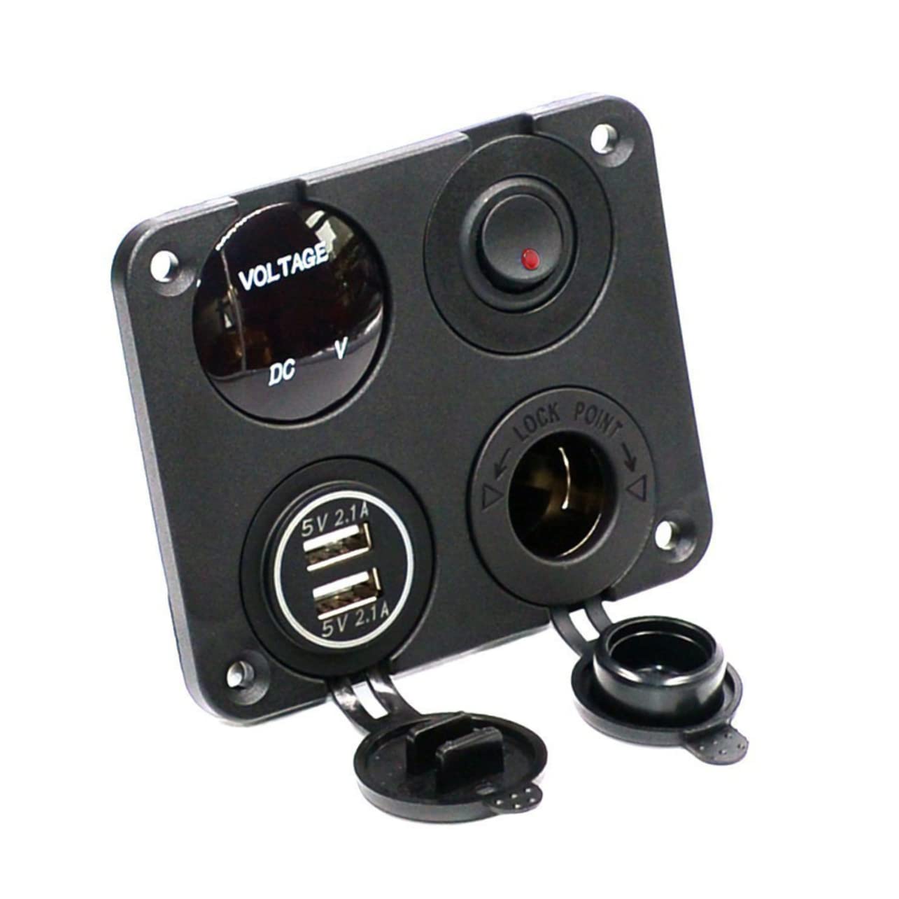 jojofuny 3 Uds 4 1 Voltímetro USB Cargador USB