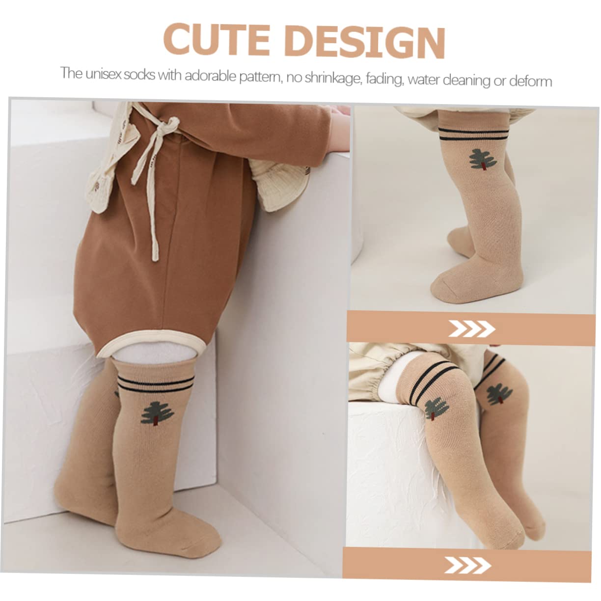 Kisangel 5pares Calcetines Largos Antideslizantes Para Bebés Gruesos y Cálidos Transpirables Para Invierno Unisex Talla Años