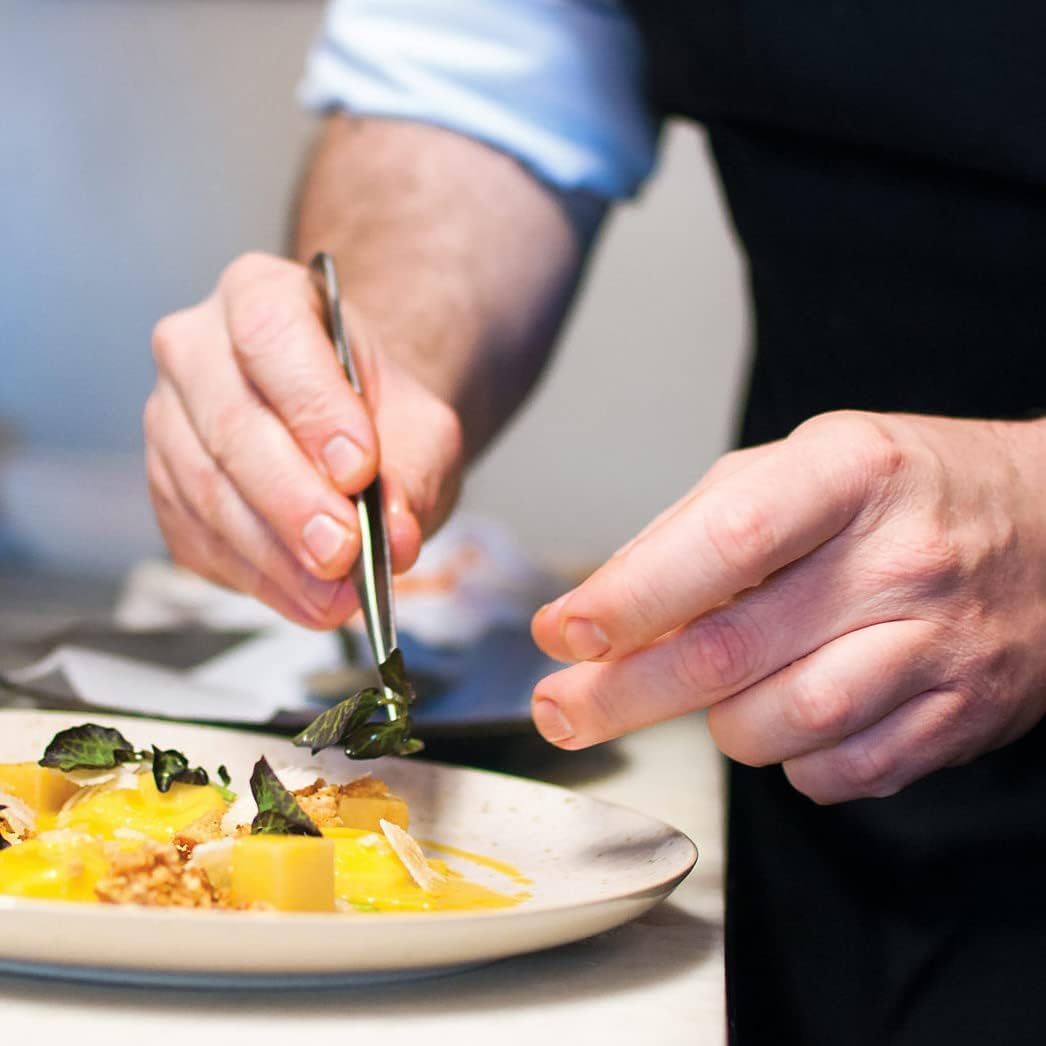 Juego de herramientas de chapado, kit de chapado culinario profesional de chef, juego de 8 piezas de chapado culinario, negro