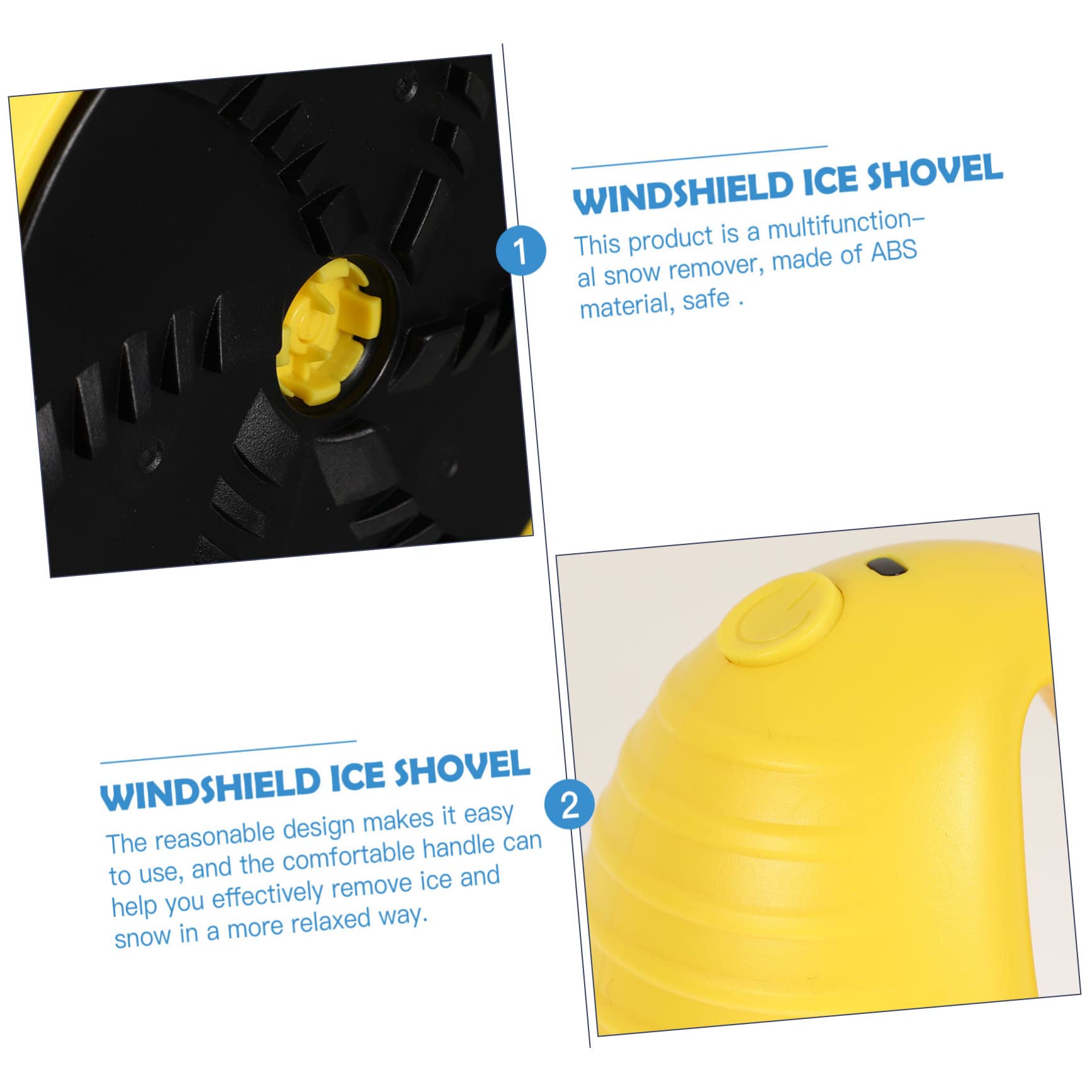 Grattoir à Glace pour Voiture, Pelle à Neige pour Pare-Brise, Outil Multifonction en Abs, Portable, pour Déneigement et Dégivrage