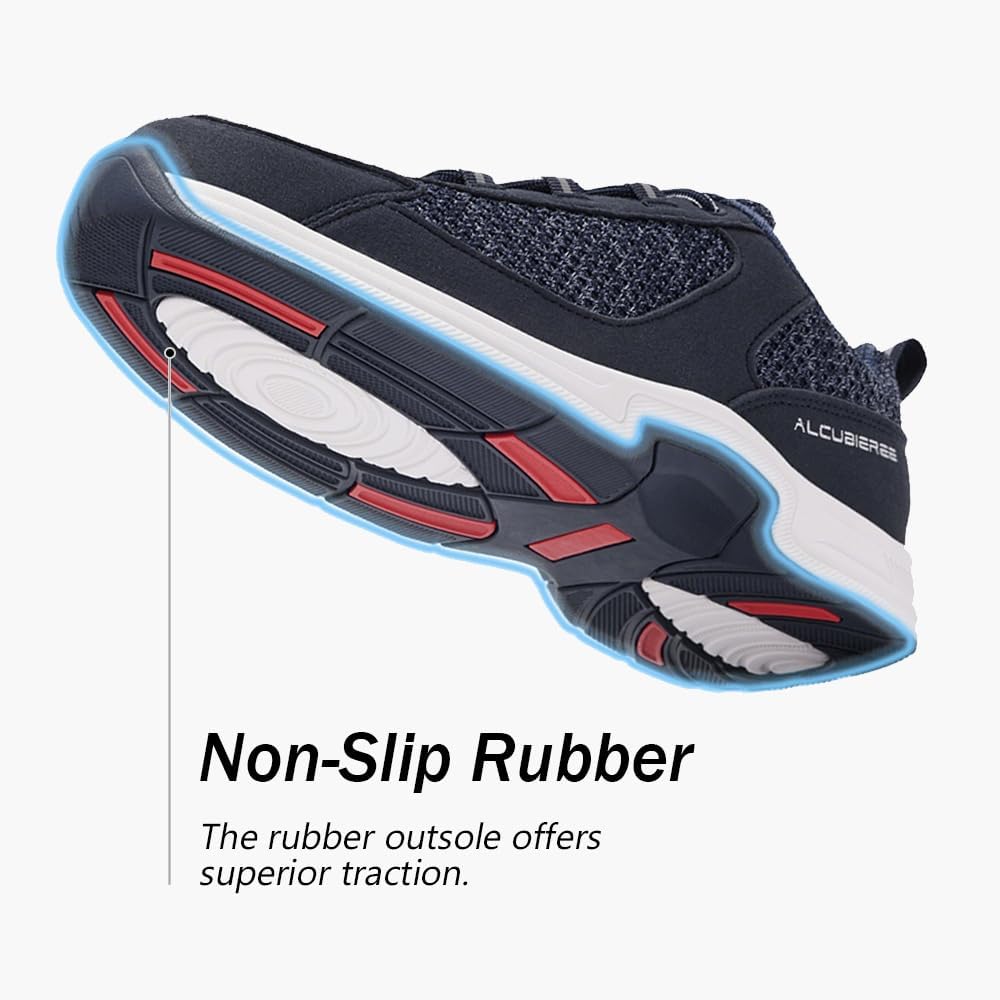 alcubieree Men's Orthopedic Slip On Walking Shoes Arch Support for Plantar Fasciitis Non-Slip Rubber Sole Lightweight Breathable Sneakers (US 5.5-13) - Image 4