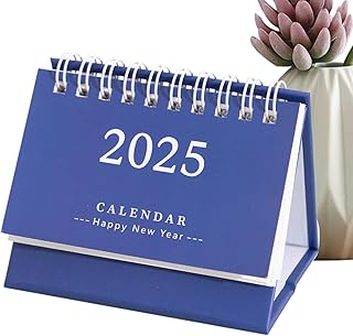 スタンディングカレンダー、小型卓上カレンダー | 小型スタンディング卓上カレンダー 2025,整理と計画カレンダー、ファミリープランナーカレンダー、学校、家庭用のデスクデコレーション。