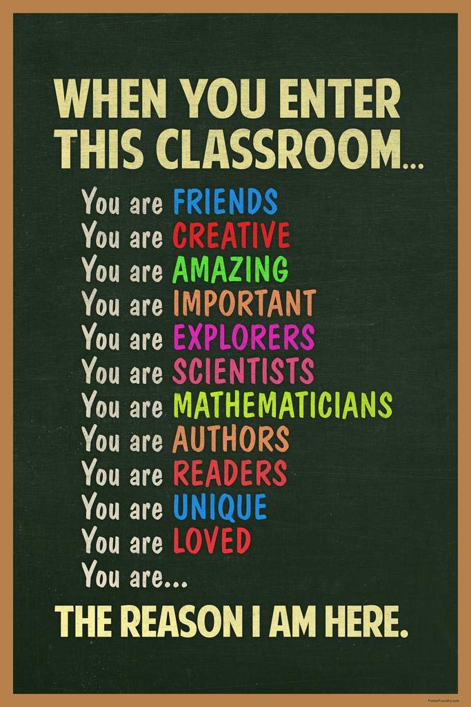 Laminated When You Enter This Classroom Poster Teacher Supplies Affirmation Station Must Haves School Door Decor Welcome Positive Poster Dry Erase Wall Art 16x24