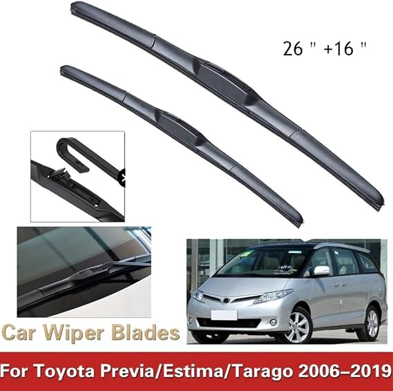 Car Wiper Blade Compatible with Toyota Previa 50 2006~2019 XR50 Estima Tarago Windscreen Windshield Wipers Car Accessories 2007 2008 2018