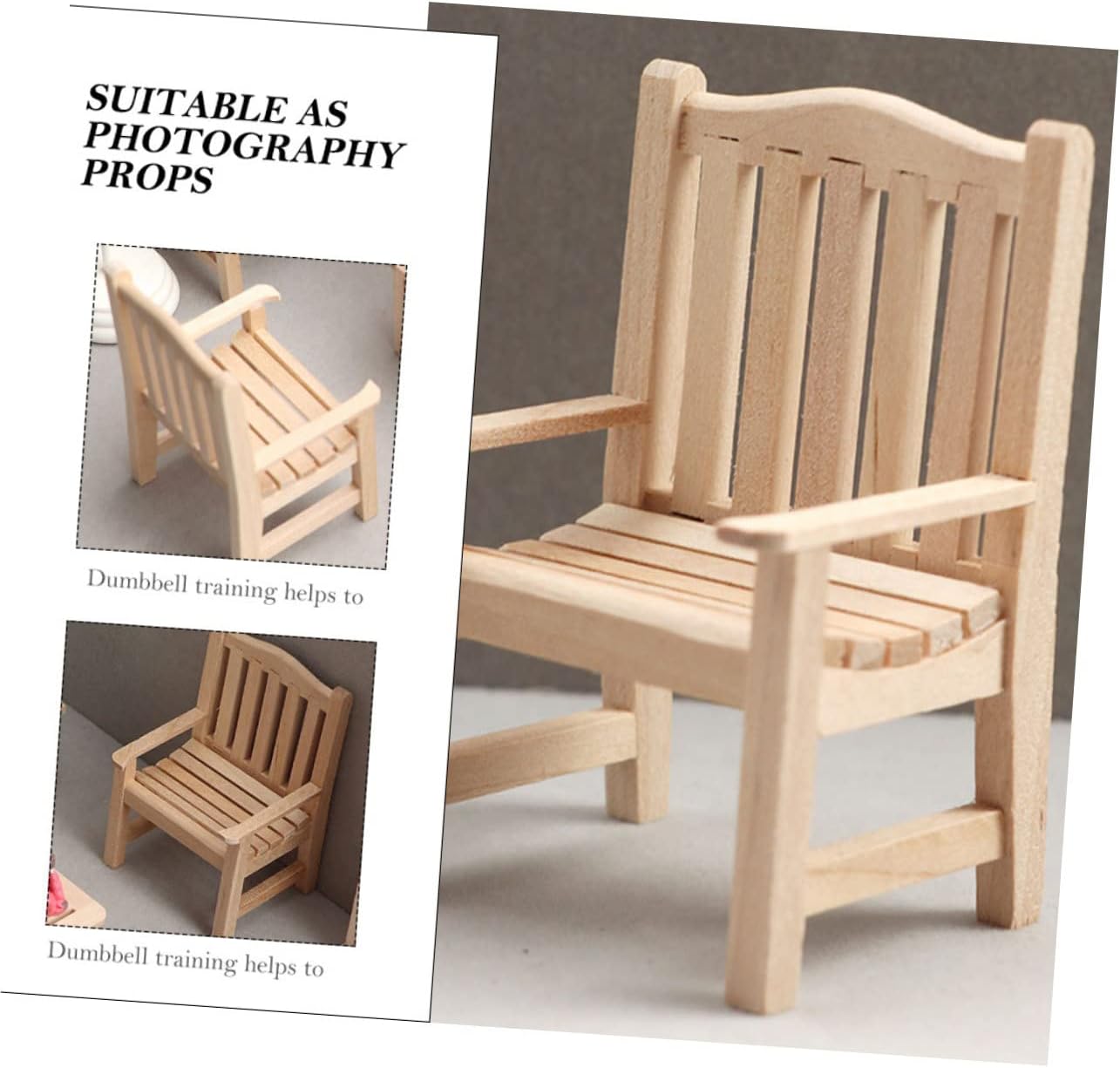 8pcs Miniature Garden Bench Dollhouse Furniture for Decor Realistic Design Lightweight Mini House Accessory