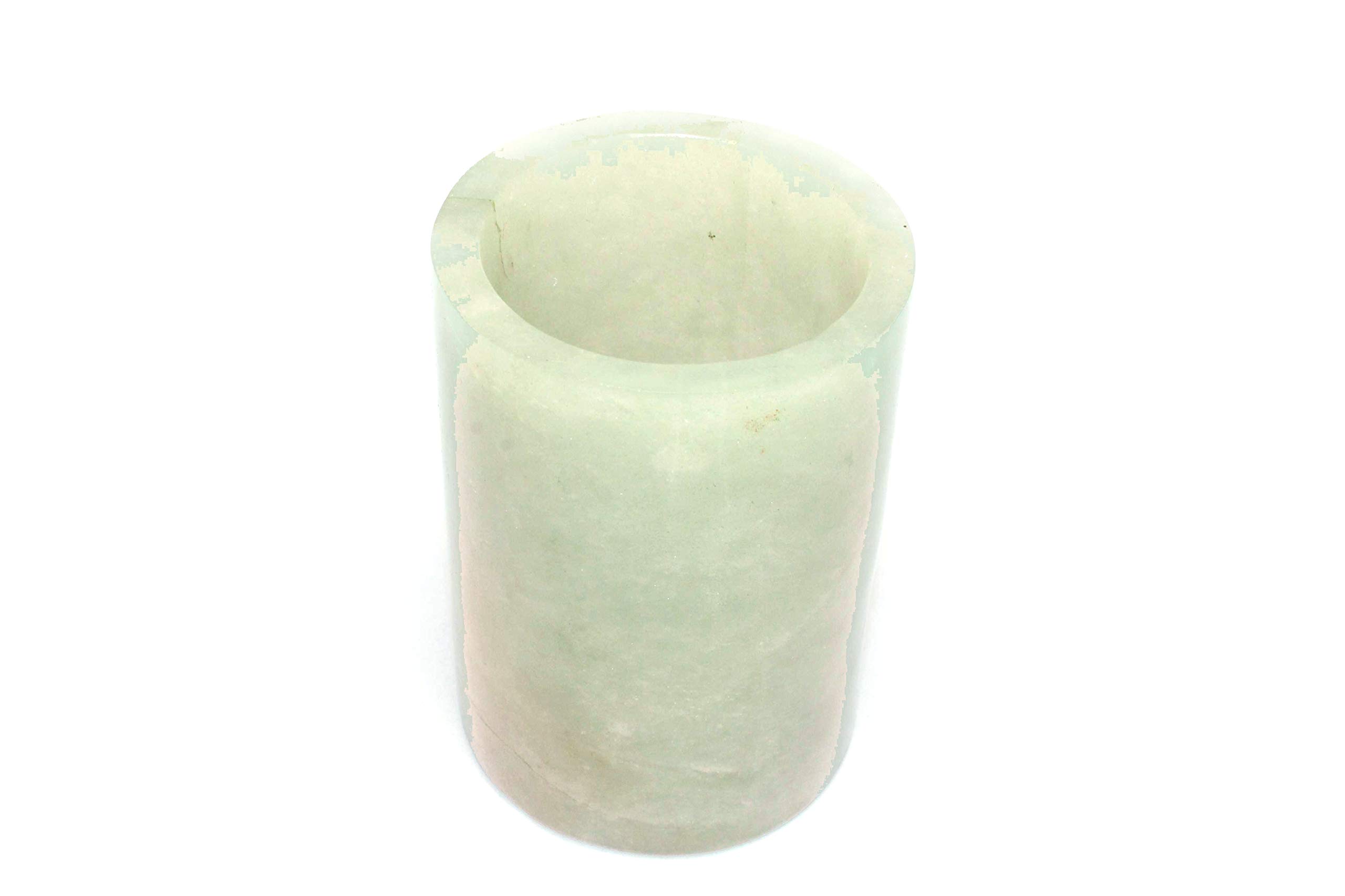 Drink Drinking Glass Natural Green Jade Gem Stone Handcrafted Home Decor Gift
