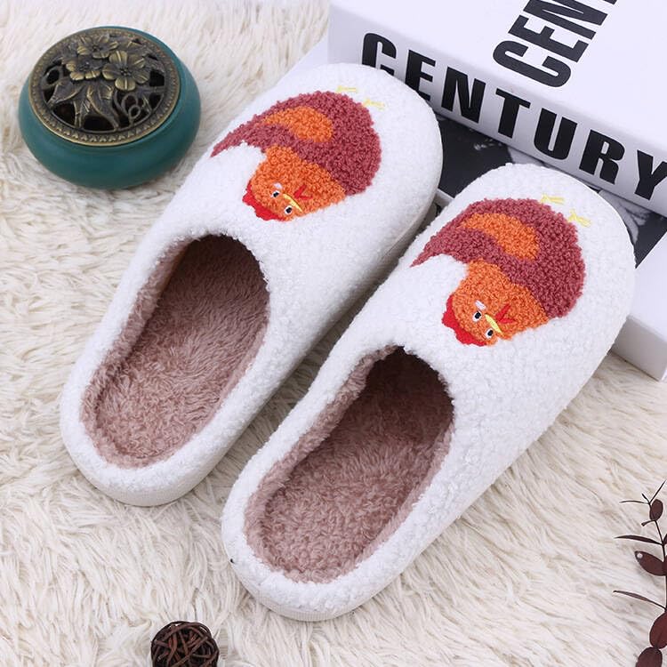 Image of Women's Men's Strawberry Slippers Cute Fruit Home Slippers Winter Fuzzy Memory Foam Fluffy Warm House Shoes
