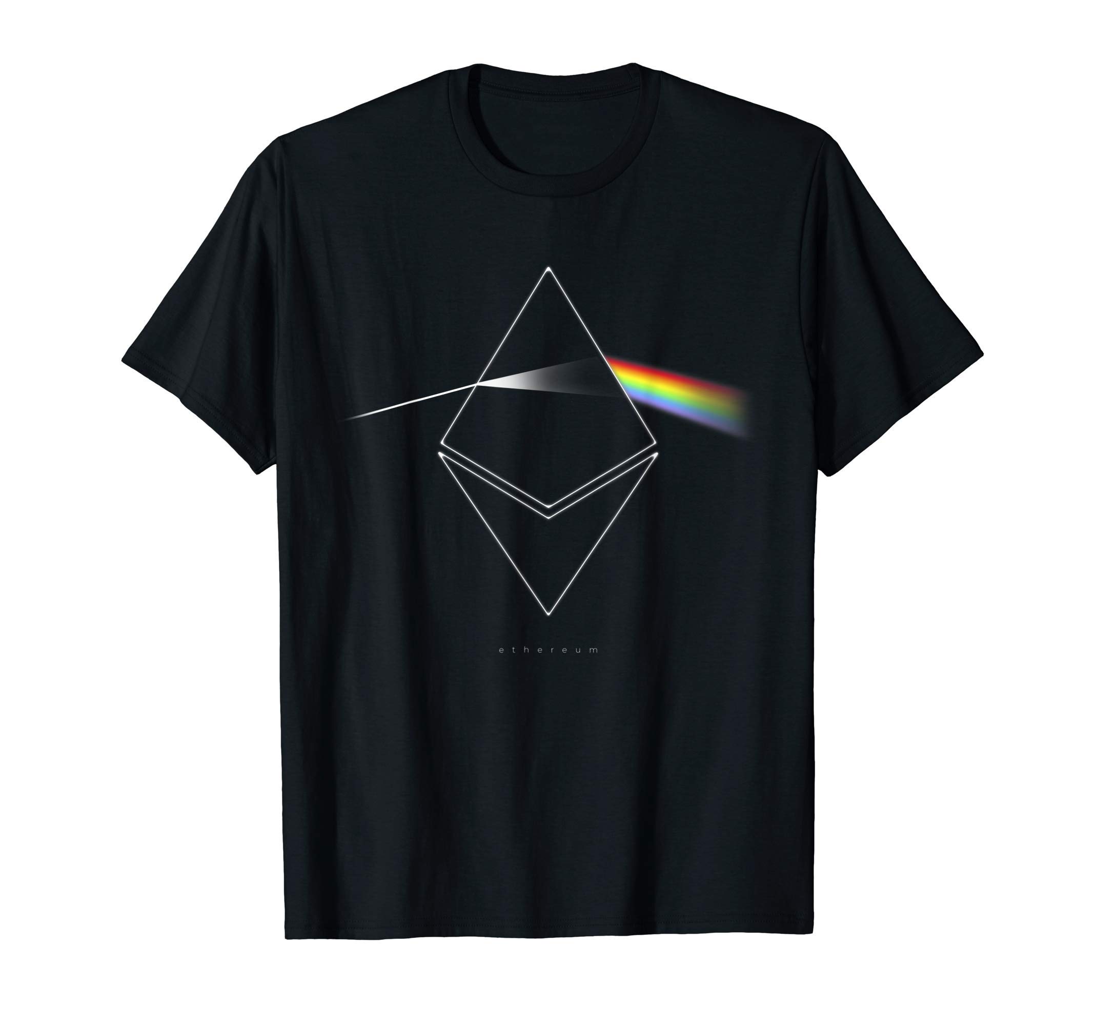 Bitcoin Shirts BTCEthereum Prism Rainbow Light HODL ETH Crypto Cryptocurrency T-Shirt