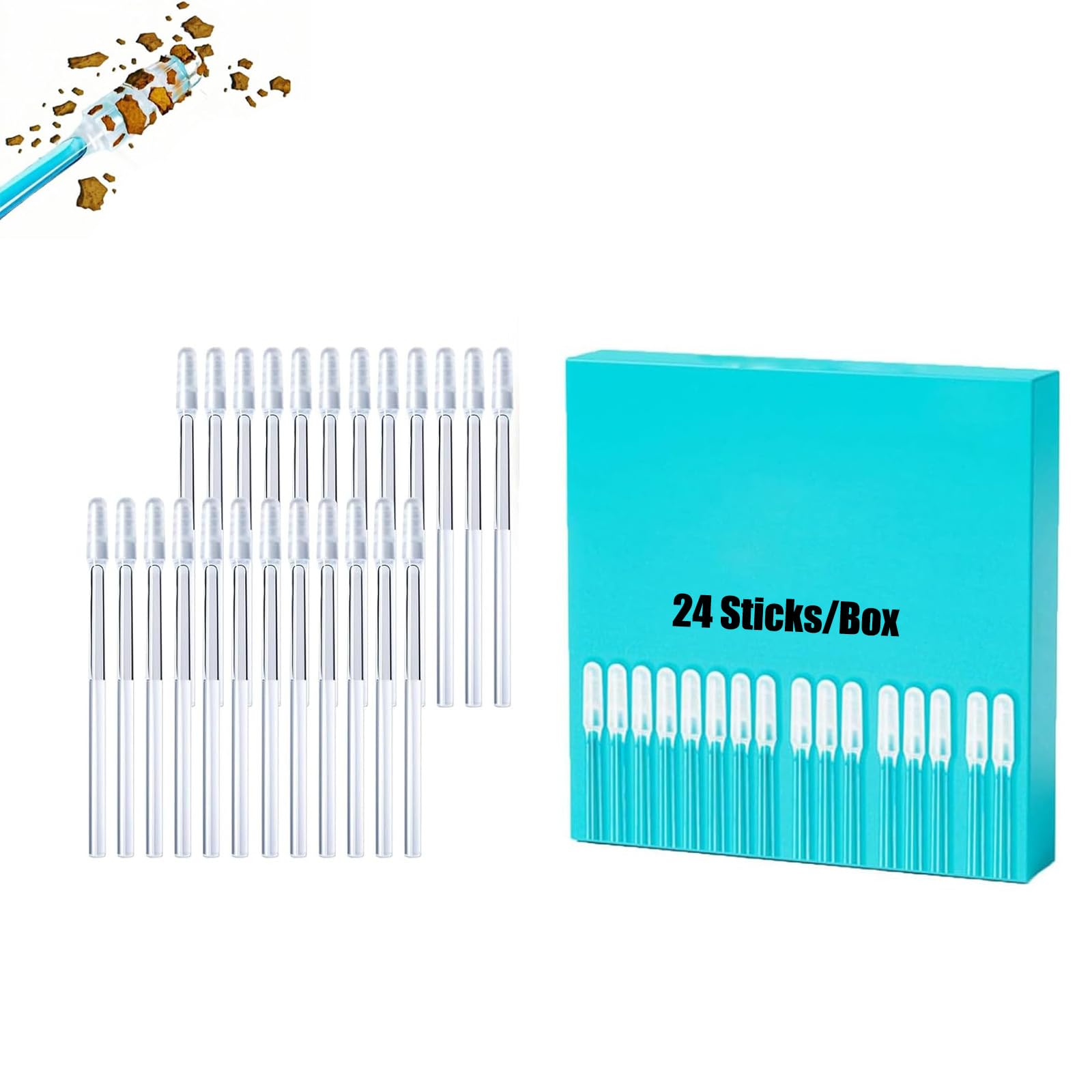 Adhesive Ear Wax Removal Tools 24 per Pack Gentle Ear Cleaning Stick Perfect for All Ages Dispose Done