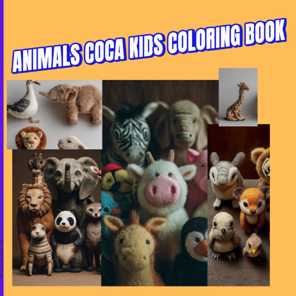 Animal Coca kids Coloring Book: Adorable and educational coloring pages with all kinds of animals children Age 3 to 8