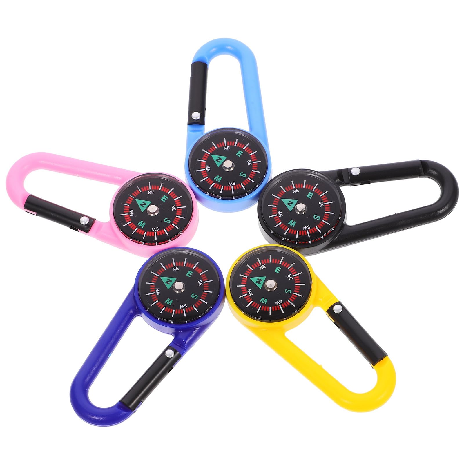 50 Pcs Boussole Extérieure Porte-Clés Porte-Clés Accessoires Boussole Survie Randonnée Fournitures Camping Fourniture Extérieur Accessoire Randonnée Petite Boussole Mousqueton