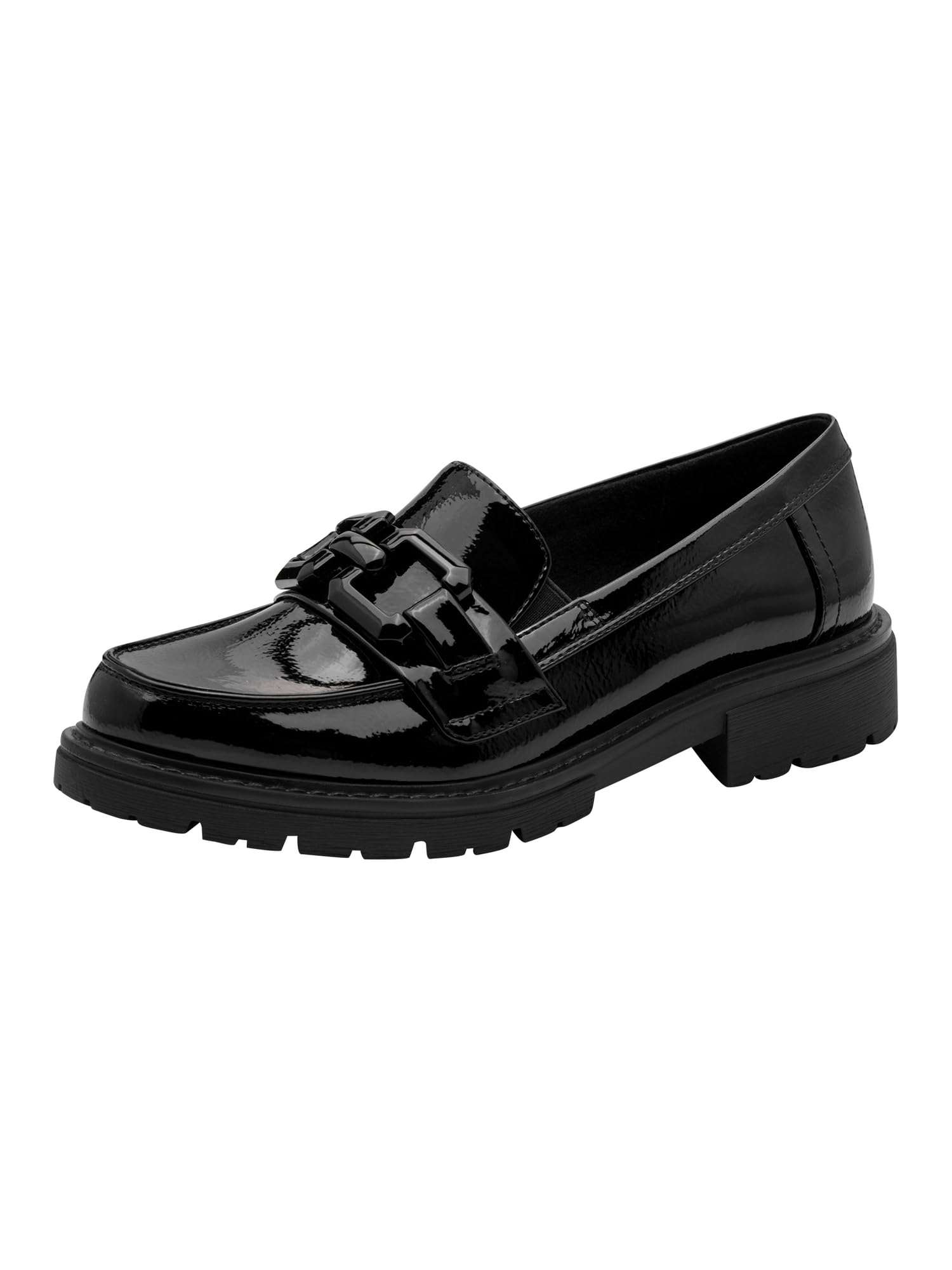 Jana Women’s Loafers Flat Elegant Vegan, Schwarz, 7,5 UK