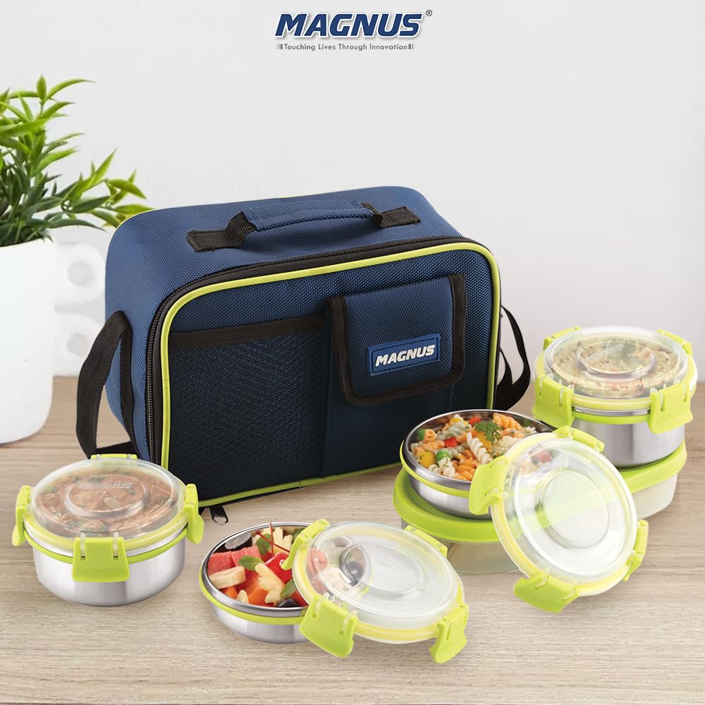 Magnus Stainless Steel Lunch Box - Leak-Proof & Airtight -9
