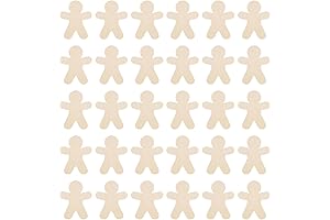 Unpainted Gingerbread Man Cutouts for Christmas Tree Decorations