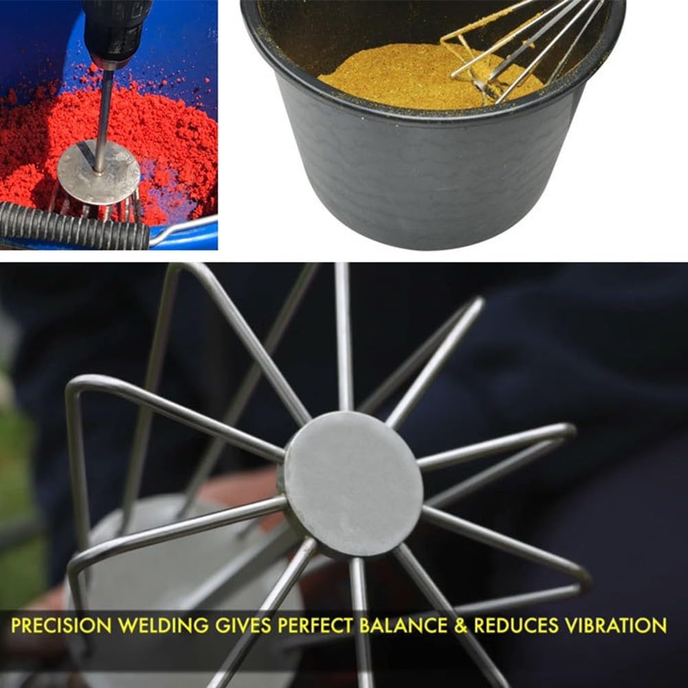 Mezcla sin esfuerzo con 11 cuchillas de acero inoxidable mezclador de cebo de tierra, ideal para pesca de carpas