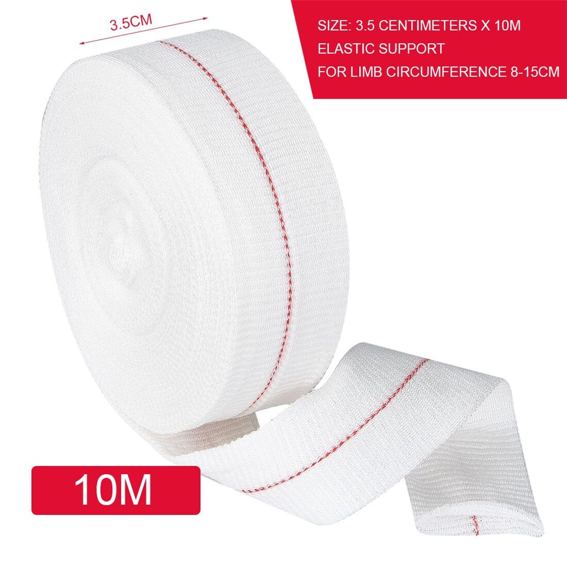 Tubular Elastic Support Bandages 3.5cm x 10m Stockinette Tubing Compression Bandage Cast Sleeve Roll for Small Limbs (for Limb Circumference 8-15cm)