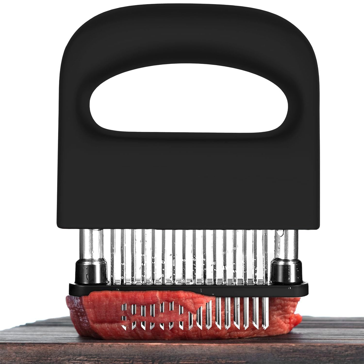 Funito Meat Tenderizer with 48 Stainless Steel Ultra Sharp Needle Blades, Kitchen Cooking Tool Best for Tenderizing, BBQ, Marinade