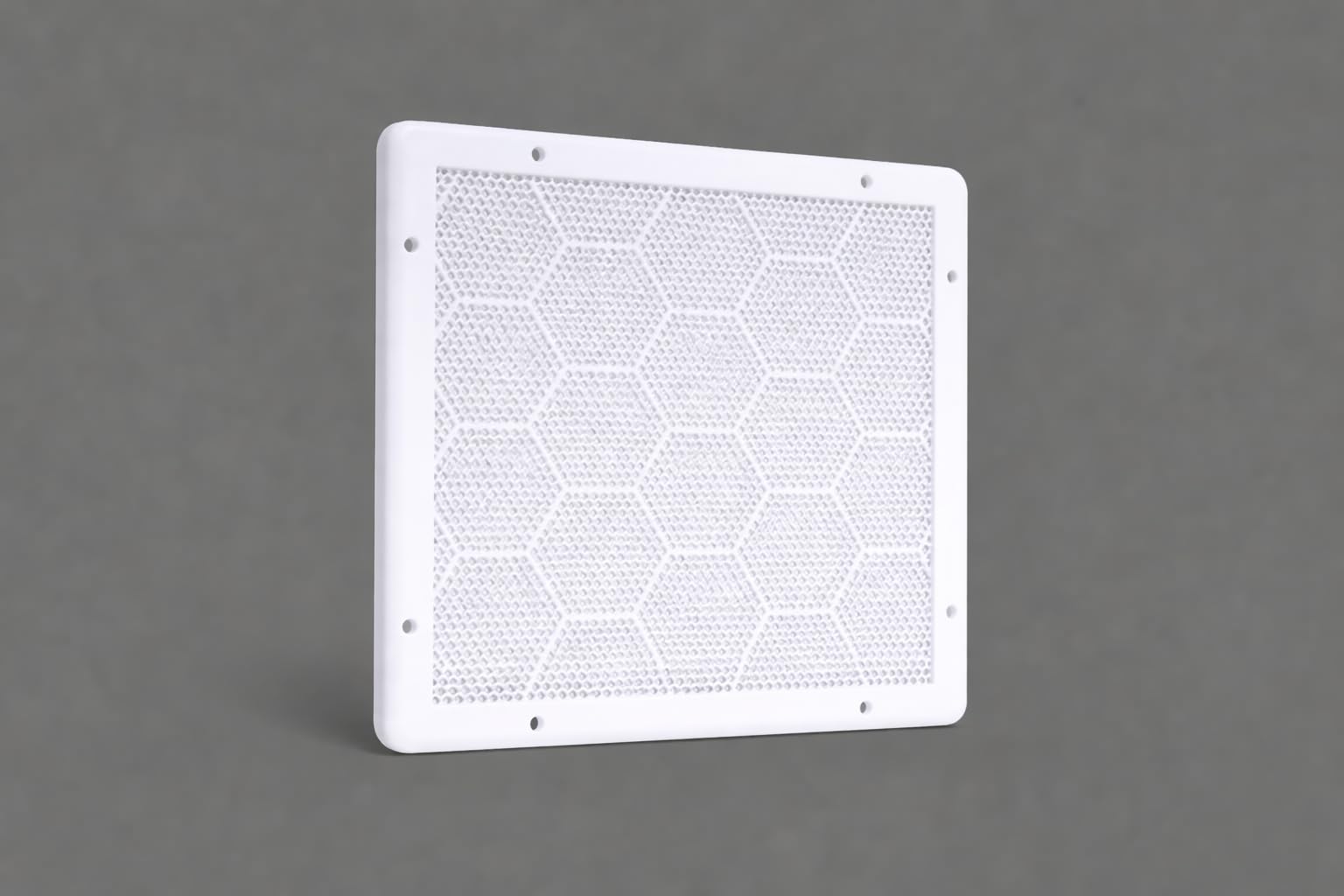 Exhaust Fan/Chimney Vent Pipe/Wall Air Vent Cover and Mosquito Net Dust Controller White Square Shape Up to 12 Inch Holes (12 Inch Square Shape, 1)