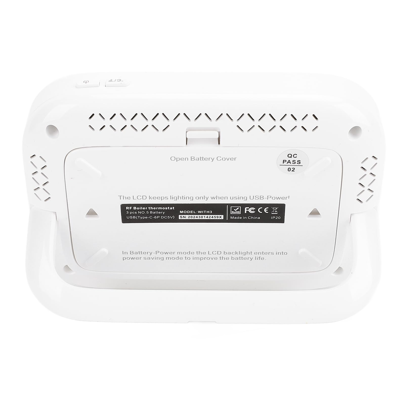 Rengue Programowalny Inteligentny Termostat Bezprzewodowy Regulator Temperatury z Wyświetlaczem LCD Programowanie Przez USB Zasięg 984 Stóp dla Domowego Systemu Grzewczego