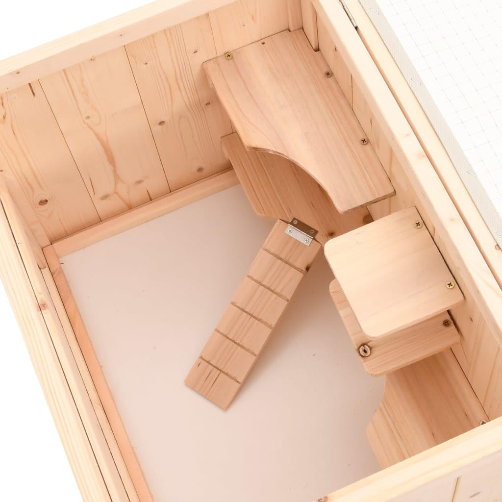 Generic Jaula para hámster de madera maciza de abeto, 55 x 40 x 80 cm, espaciosa, visión clara, espacio de almacenamiento adicional, granero para jerbos, ratones, cobayas, jaula de hámster 55 X