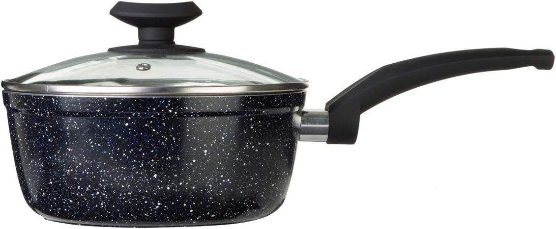 Premier Housewares Stoneflam Saucepan, Non Stick Aluminium - 20cm, Black, 20 cm - Image 3