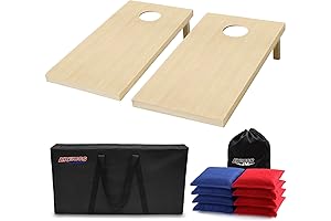 Jmexsuss: Premium Solid Wood Cornhole Board Set