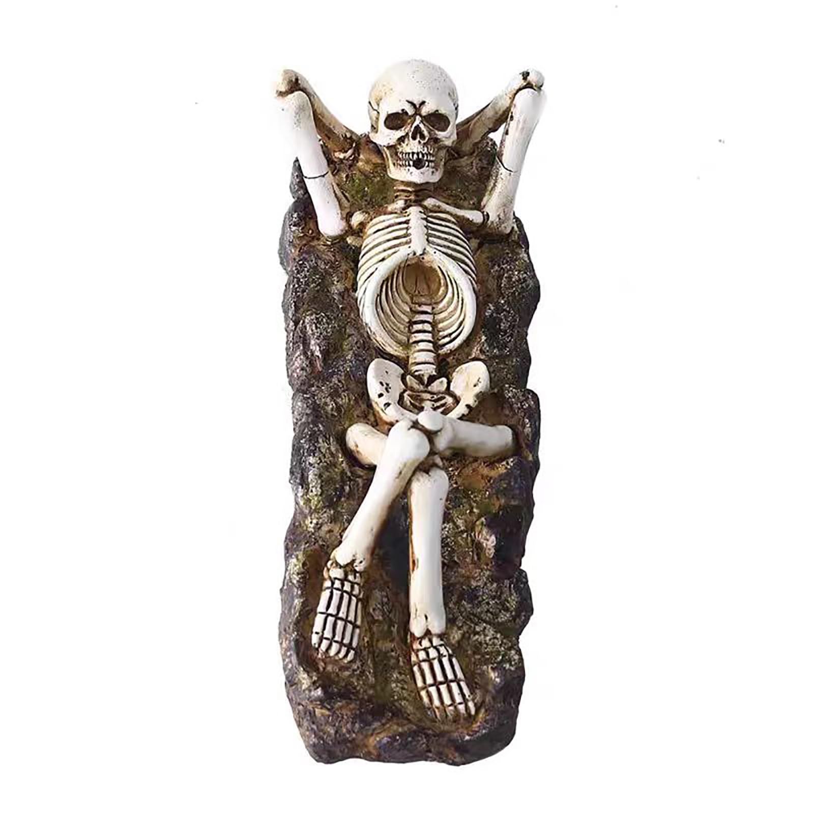 Decorazione piatta a forma di teschio, porta incenso creativo per interni, adatta per casa, ufficio, appassionati di yoga (22,9 x 8,4 cm)