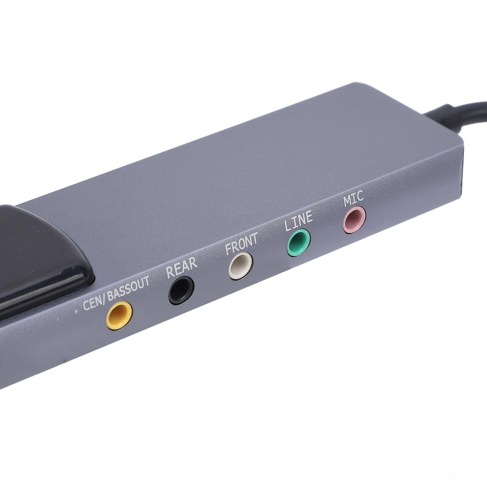 Carte son surround 7.1 USB 5.1 Carte son externe avec entrée optique SPDIF Adaptateur audio Réduction du bruit Aluminium pour PC portable Puce CM6206