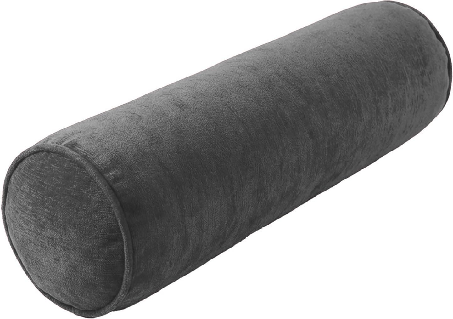 BLLMTEAR Round Cervical Roll Bolster Pillow, Full Moon Cylinder Neck Support Pillow with Removable Washable Cover for Bed Couch Yoga Neck Back Leg Knee Side Sleeper(21,Sponge:20x120cm)