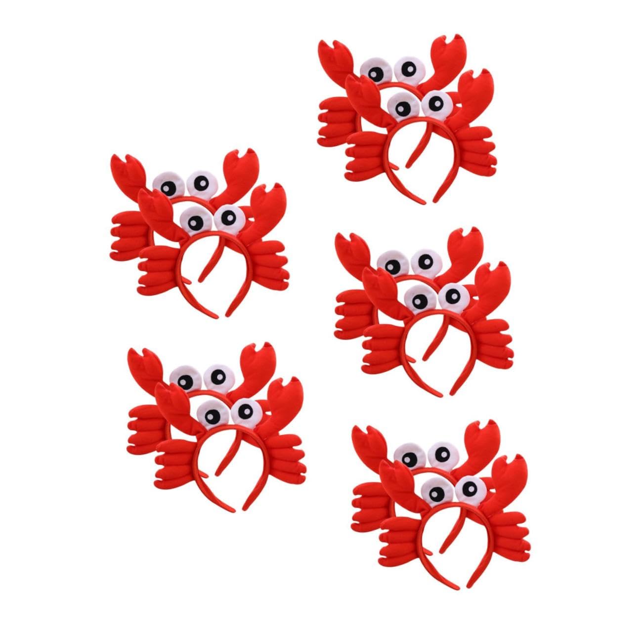 Zerodeko Diadema De Cangrejo Grande Para Niñas Accesorios De Cosplay Diademas Divertidas Para Fiestas Diseño Y Ligero Para Fotos Y Celebraciones 2 Piezas X 5