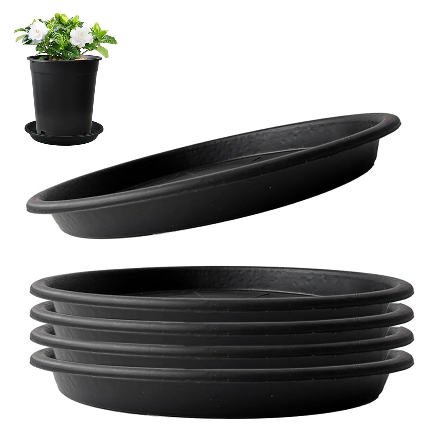 hzbaiyi 5 Pack Plant Saucers