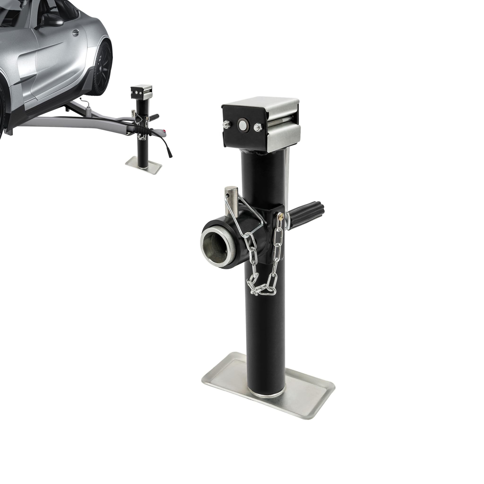 Soporte para remolque, pie de apoyo, altura ajustable, remolque, 2204,62 libras, soporte de manivela, soporte giratorio para remolque, caravana o furgoneta